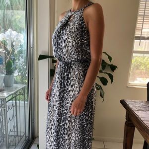 Banana Republic Multi Gray Maxi Dress  S